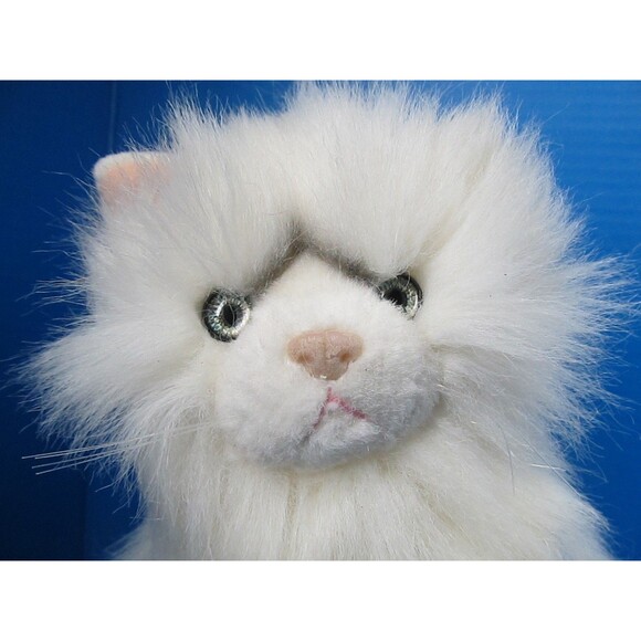 Vtg A&A Plush Inc Stuffed Animal Sitting Fluffy Kitty Cat Persian Realistic 12" - Picture 2 of 7